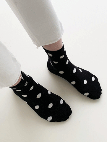 3495 Polka Dot Ankle Socks