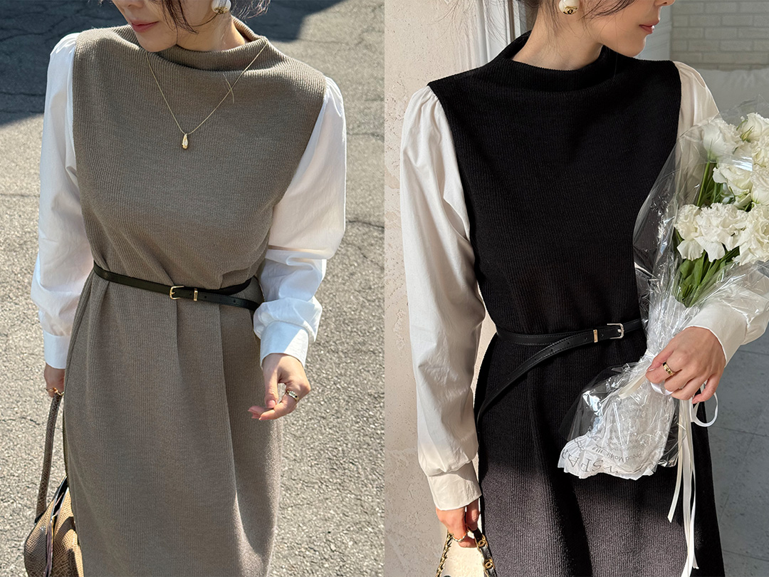 번티츠 벨트배색원피스