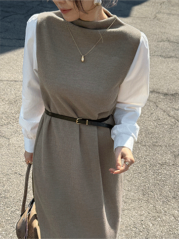 번티츠 벨트배색원피스