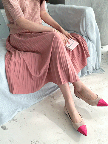 2704 Pleated A-Line Skirt
