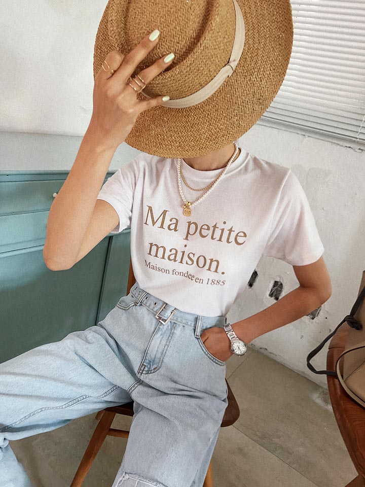 베누피 나염반팔티