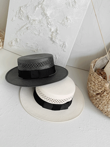 6040 Strap Perforated Boater Hat