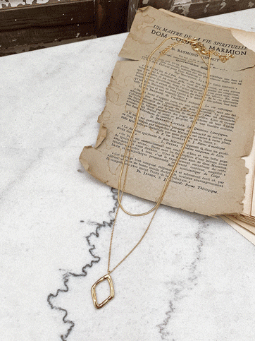 6107 Double Strand Brass Necklace