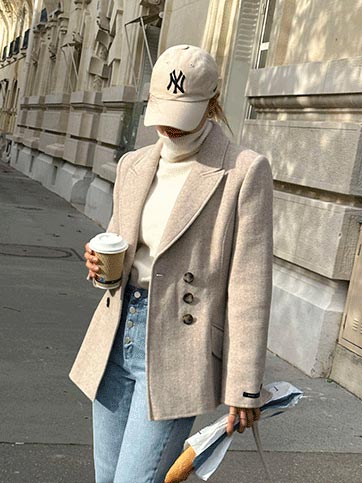 차텐프 울핸드메이드더블자켓