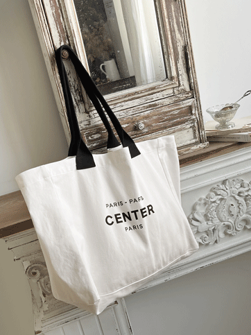 7918 Lettering Cotton Fabric Tote Bag