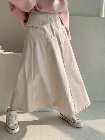 8050 Flared Corduroy Skirt
