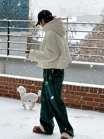 에베틴 후드패딩점퍼