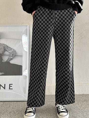 8281 Checkerboard Wide Pants