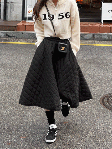 폴스코 누빔밴딩스커트