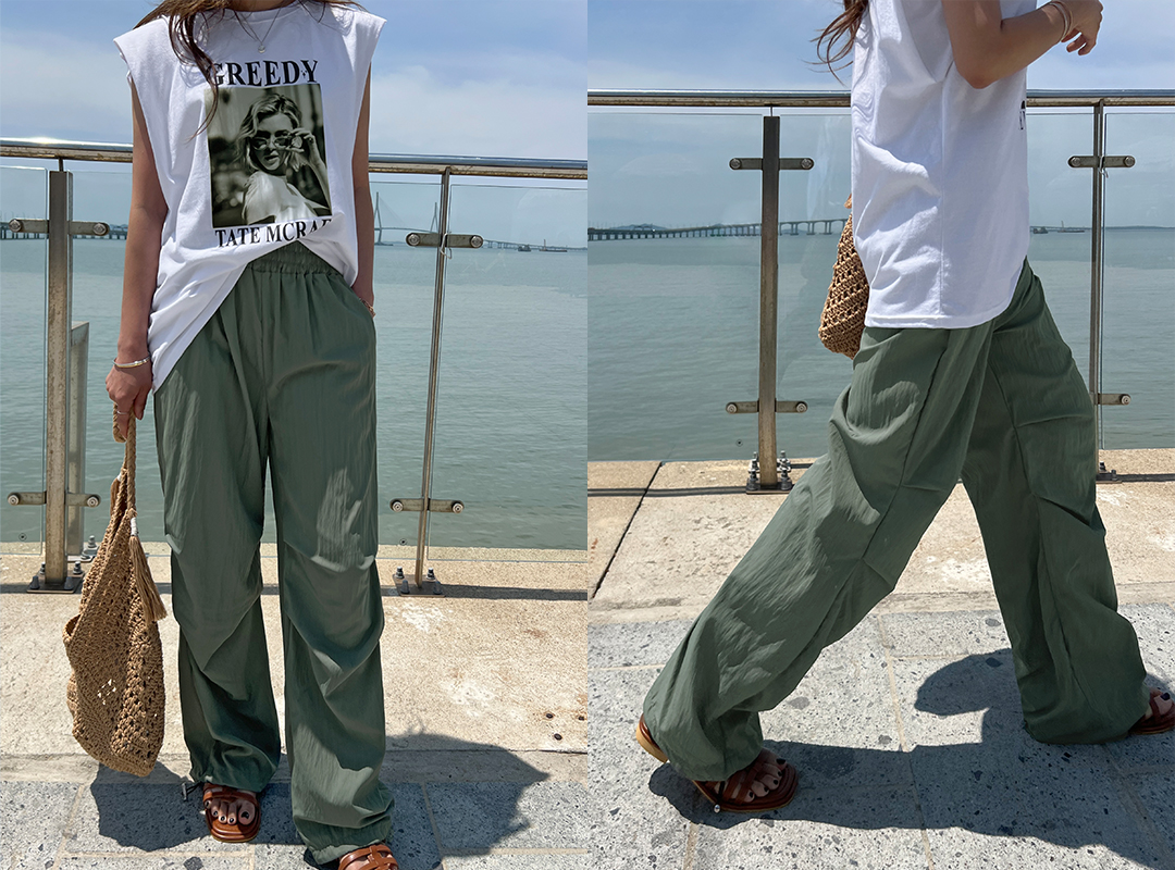 노구프 밴딩투웨이팬츠