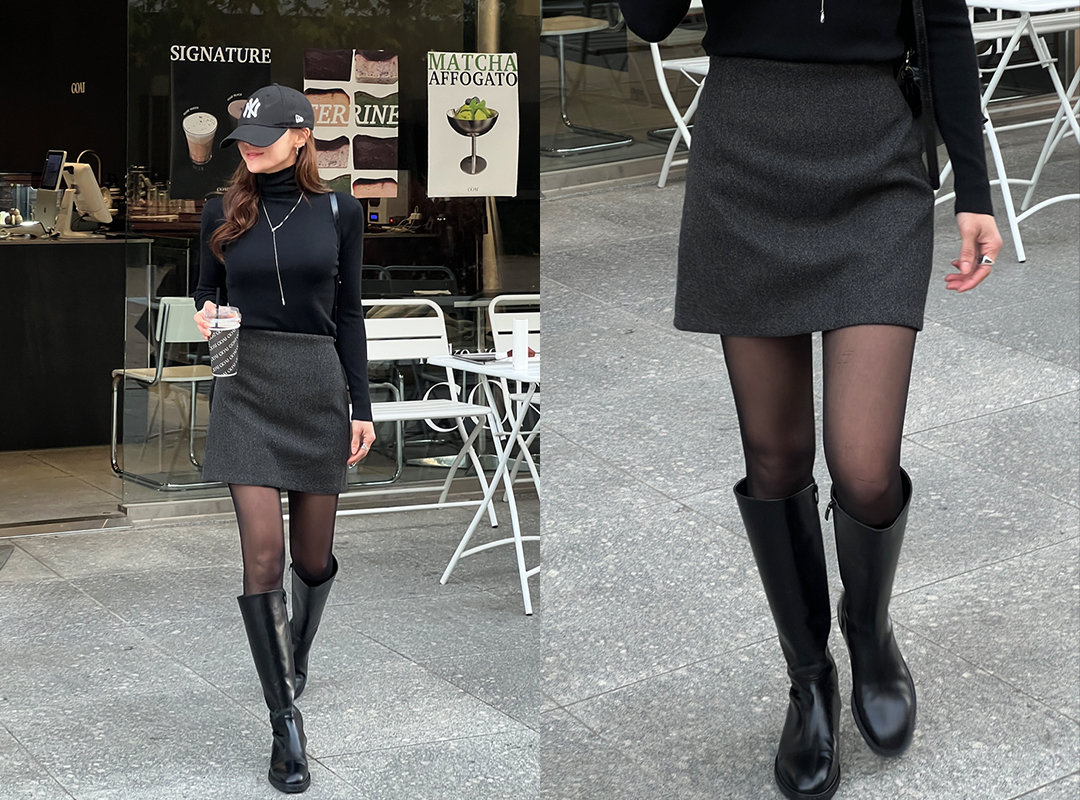 오스퍼 뒷밴딩미니스커트