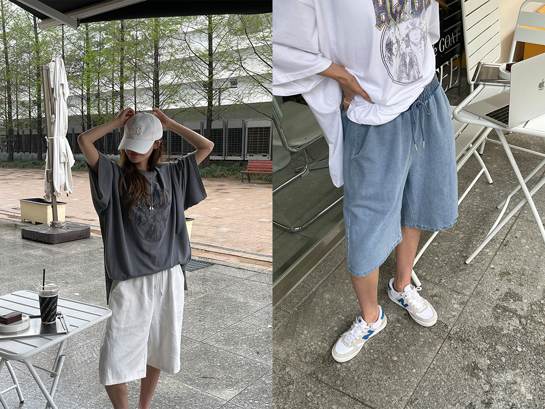 드밀도 밴딩5부팬츠