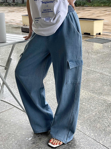 유슬코 밴딩데님카고팬츠