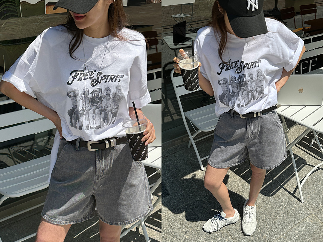 시초버 패드나염반팔티