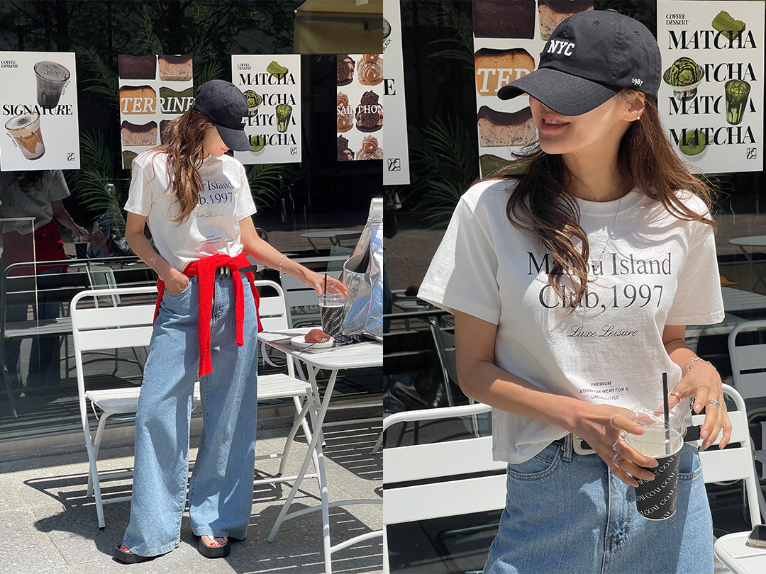 코틱스 나염반팔티