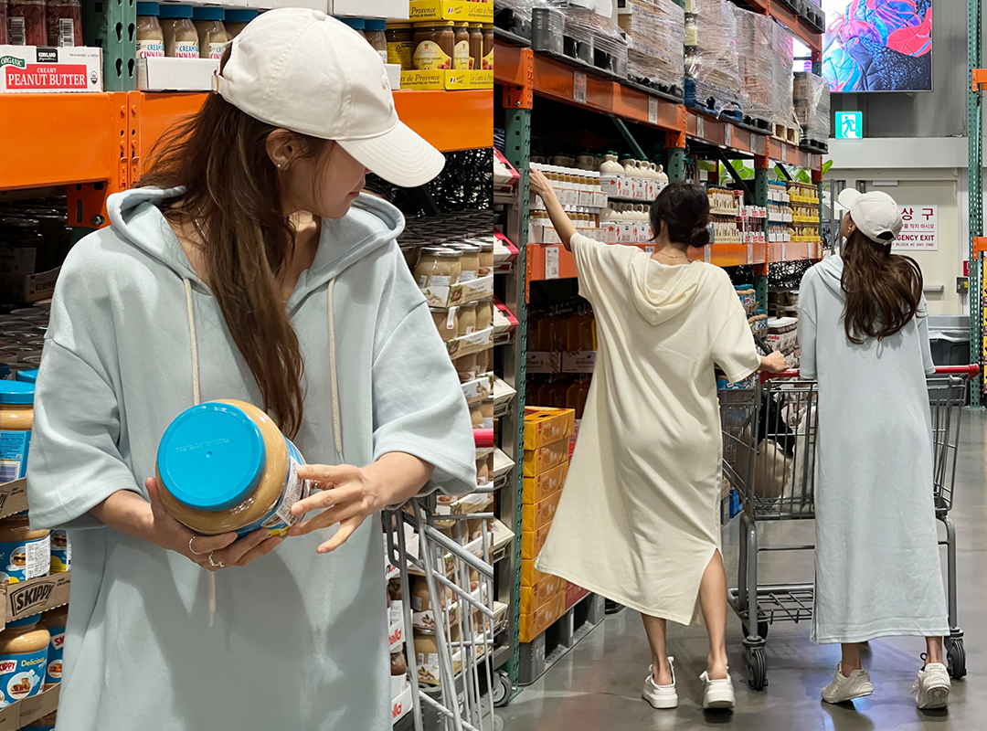 운시버 후드롱원피스