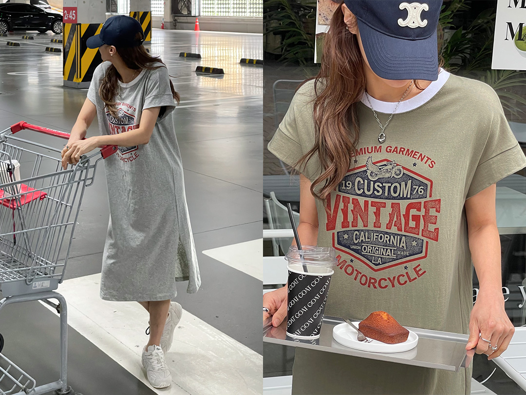 노돌스 나염배색원피스