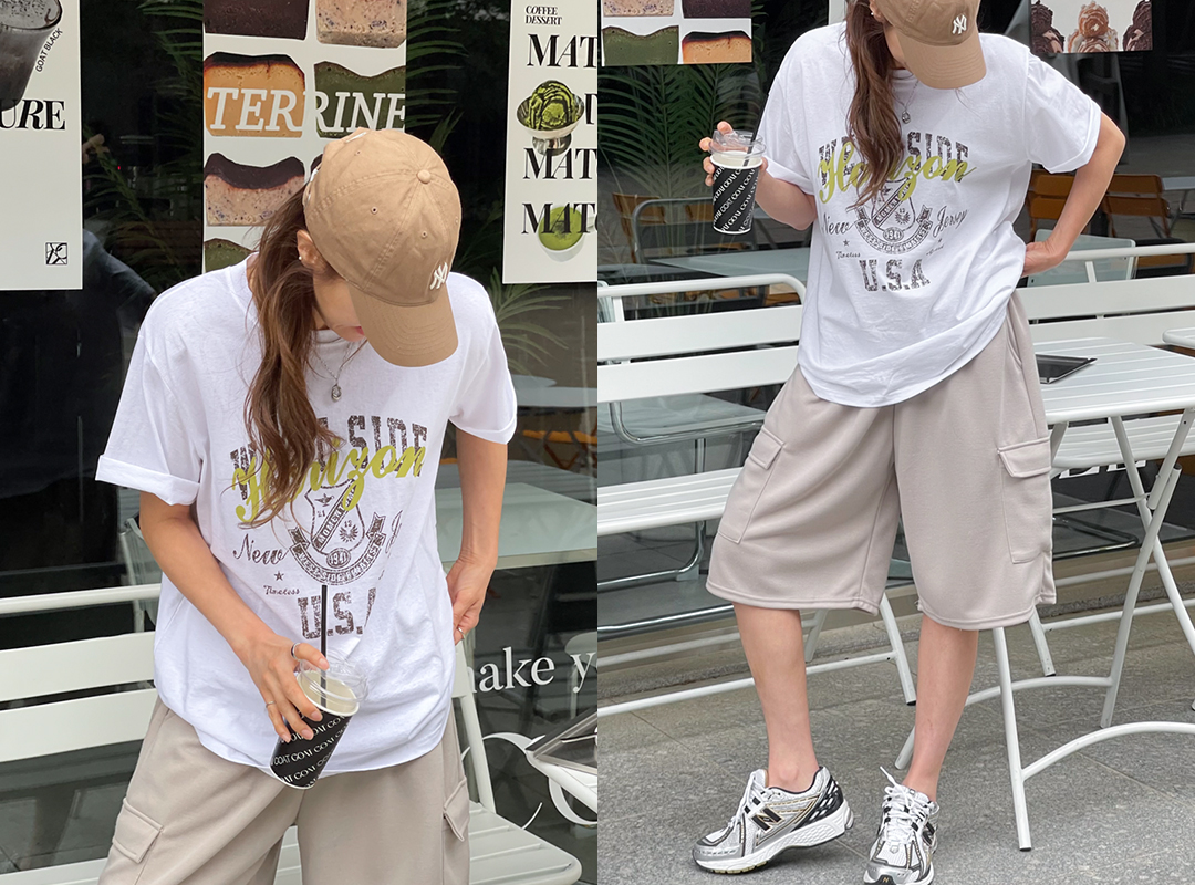 도부오 나염반팔티