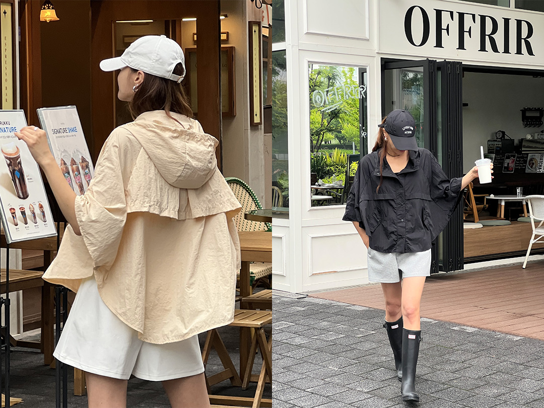 엔쟈브 바람막이후드점퍼