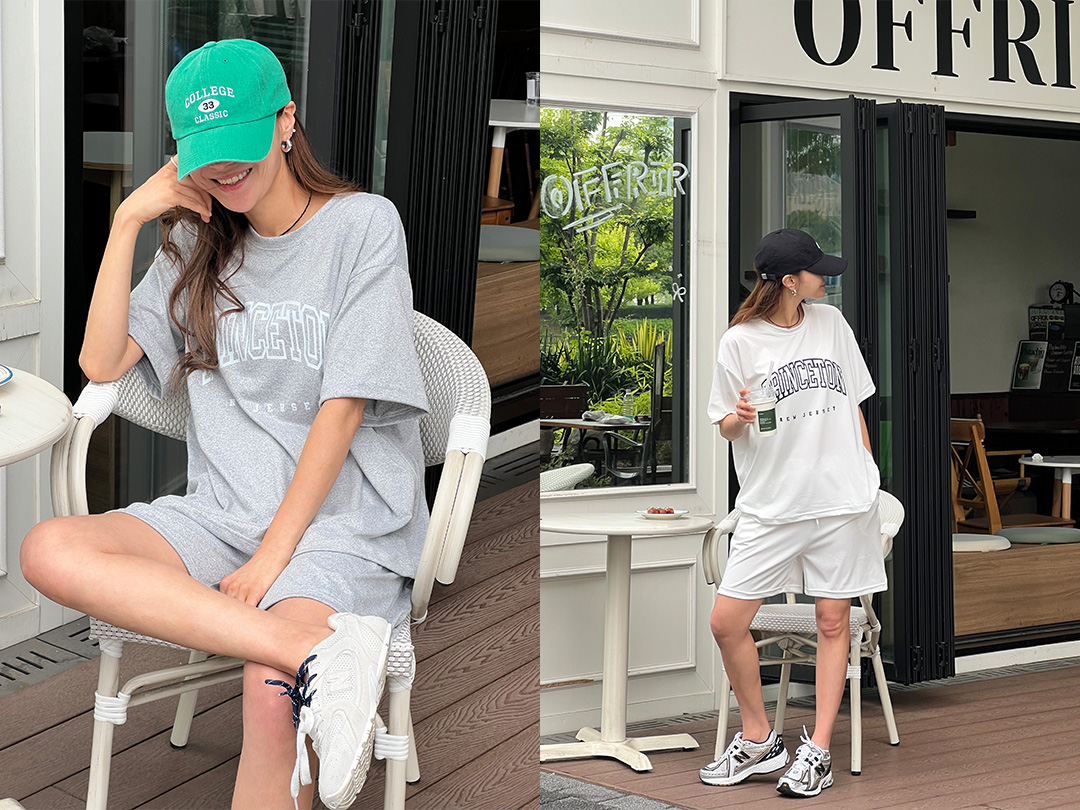 데노브 스판반팔티팬츠세트