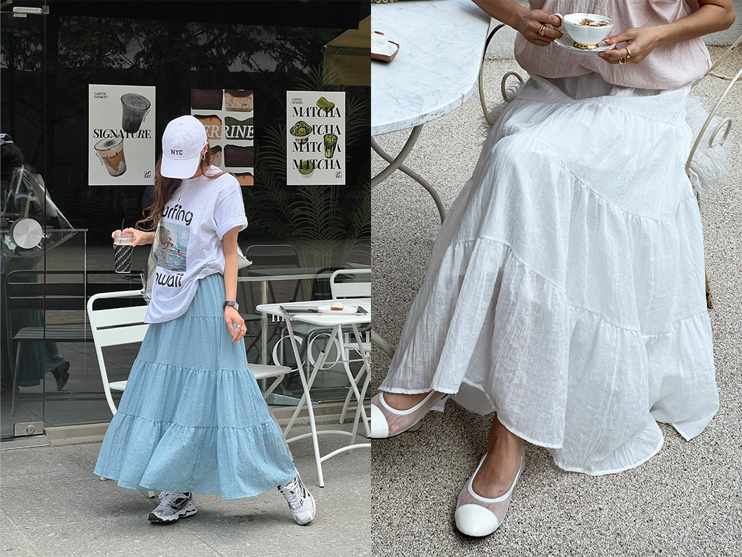 구베코 벨트밴딩캉캉스커트