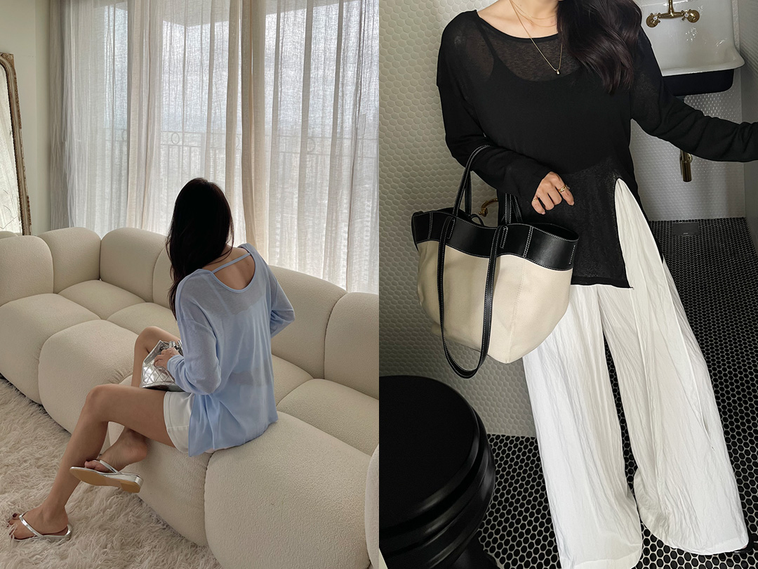 바투머 루즈핏긴팔티