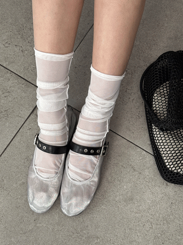 할디원 스판시스루니삭스