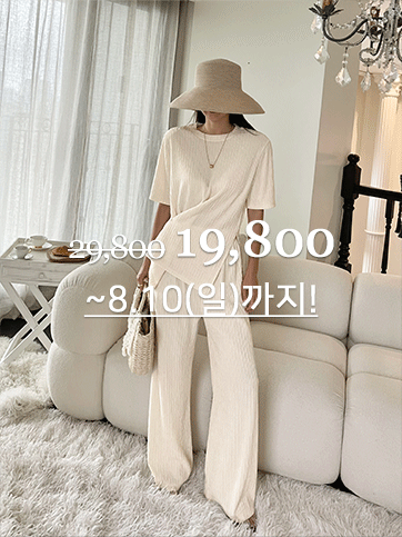 노슬코 주름반팔티팬츠세트