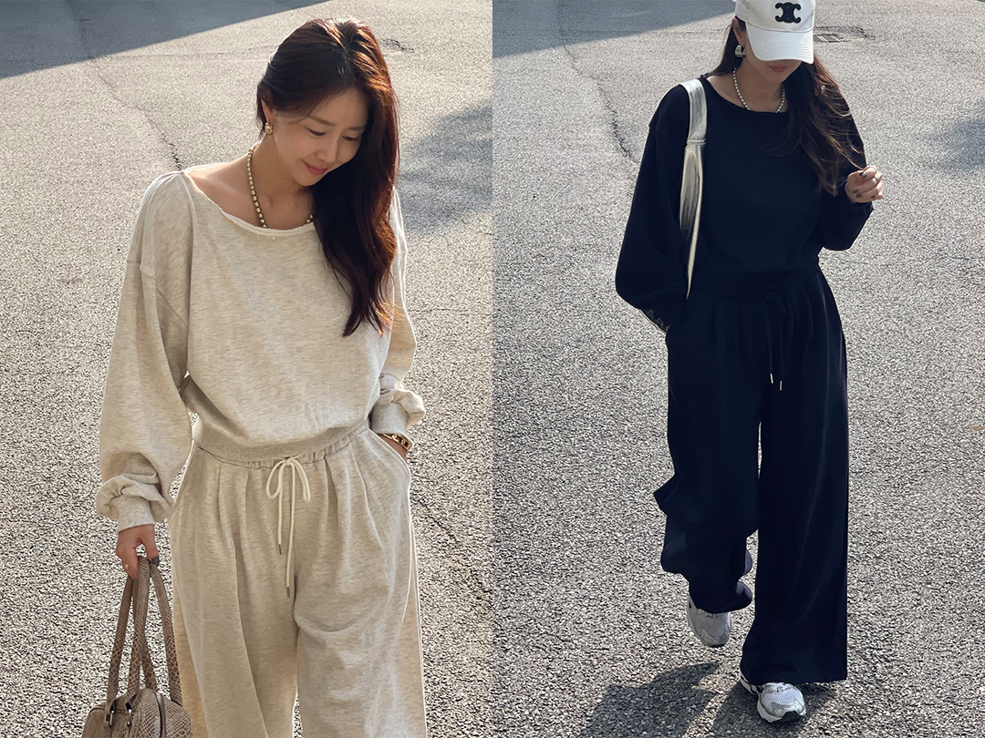 브만도 오프숄더데끼맨투맨