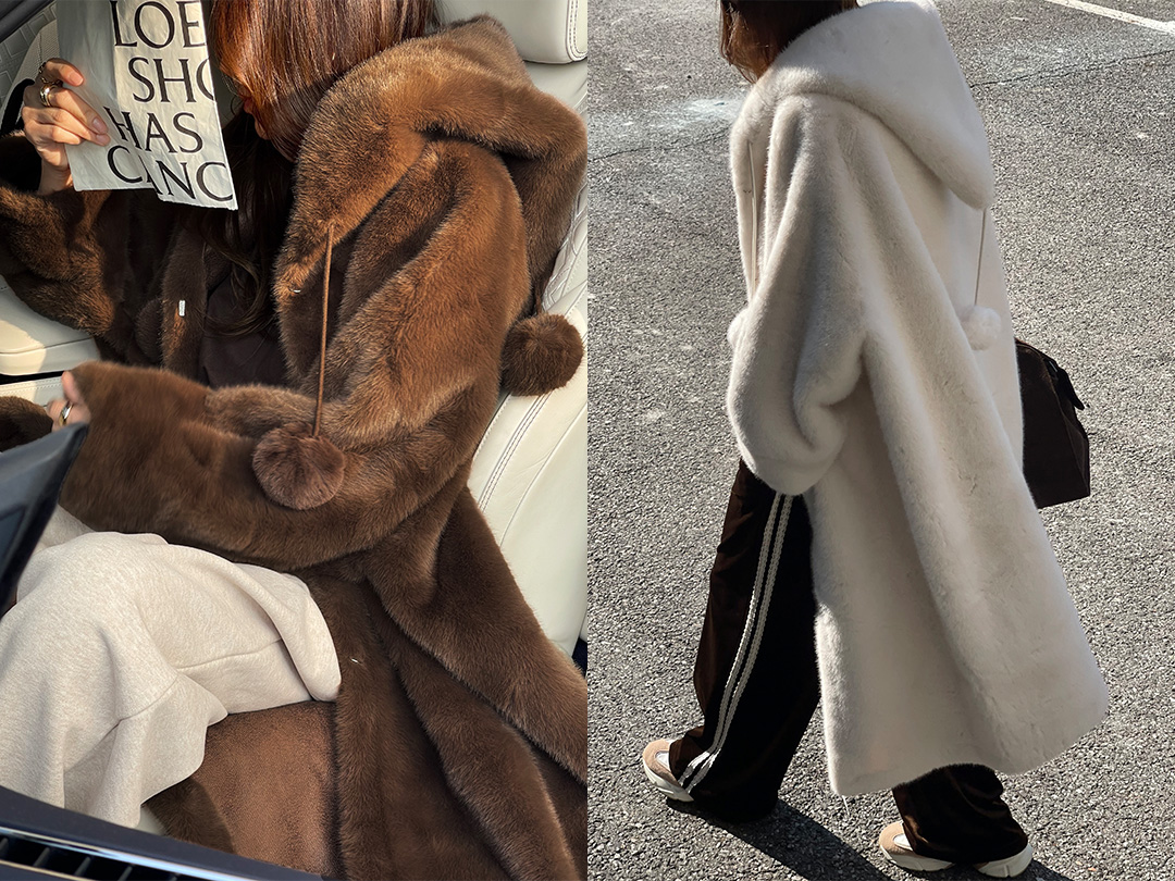 보린코 퍼후드롱코트