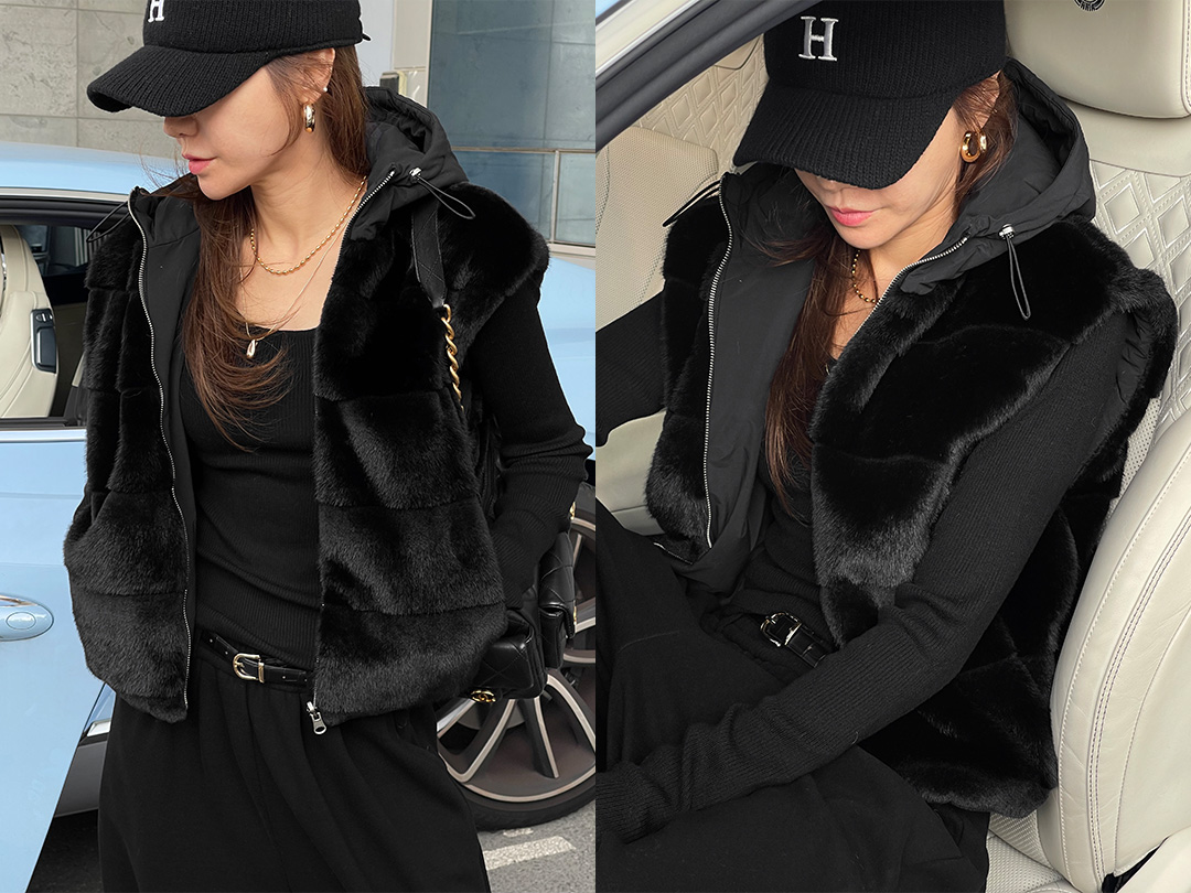 폴네브 리버시블후드베스트