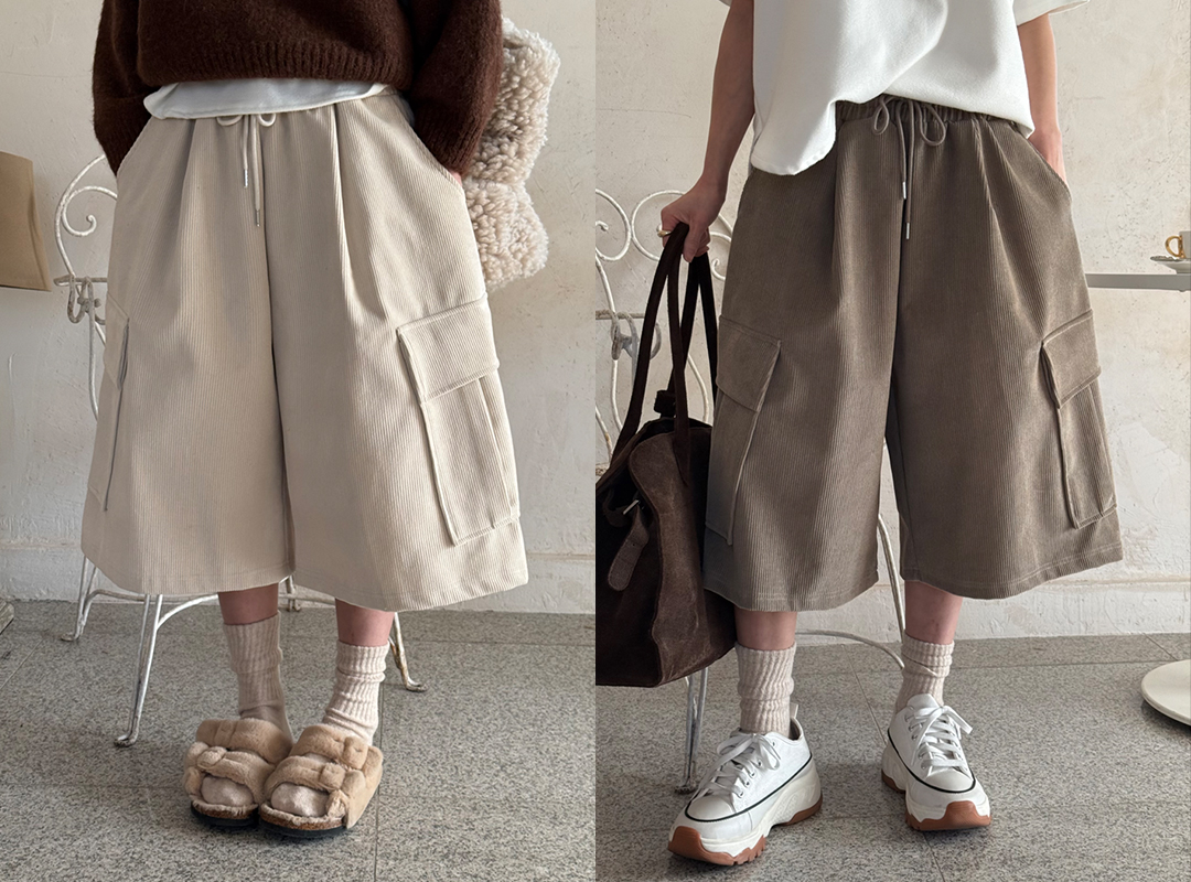 초즐리 카고밴딩하프팬츠