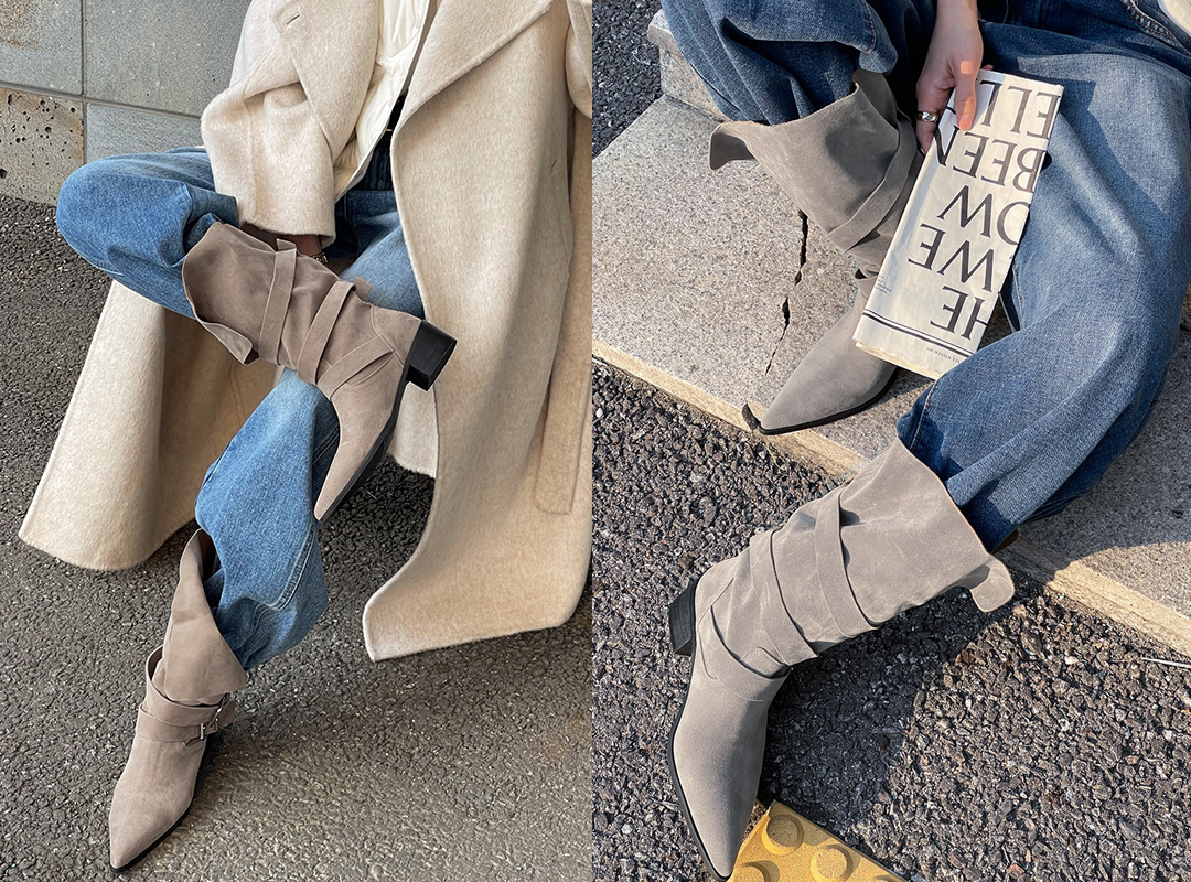 리헬크 스웨이드부츠