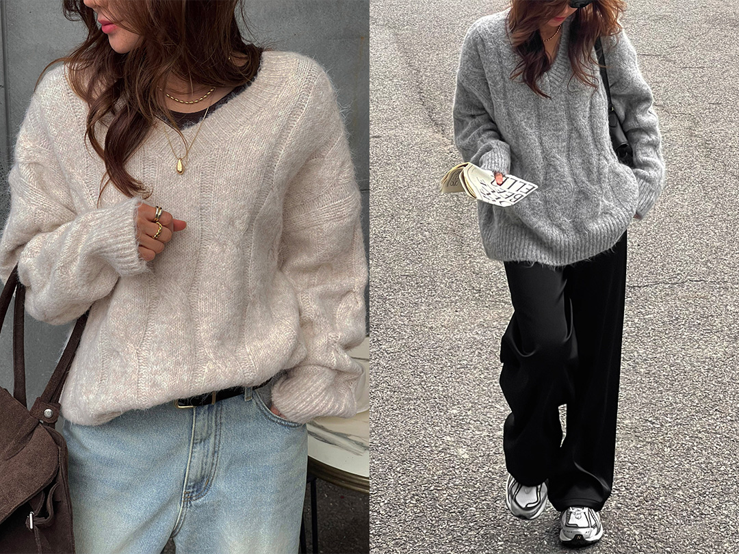 메힌드 브이넥니트