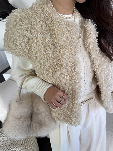 손하브 뽀글이반팔자켓