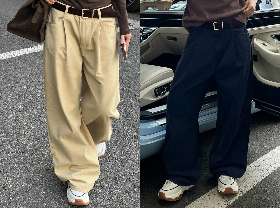 유온브 피치기모와이드팬츠