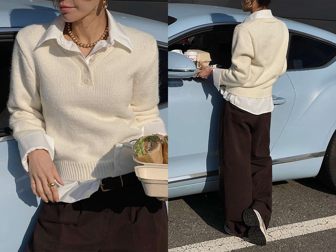 텔아온 레이어드니트