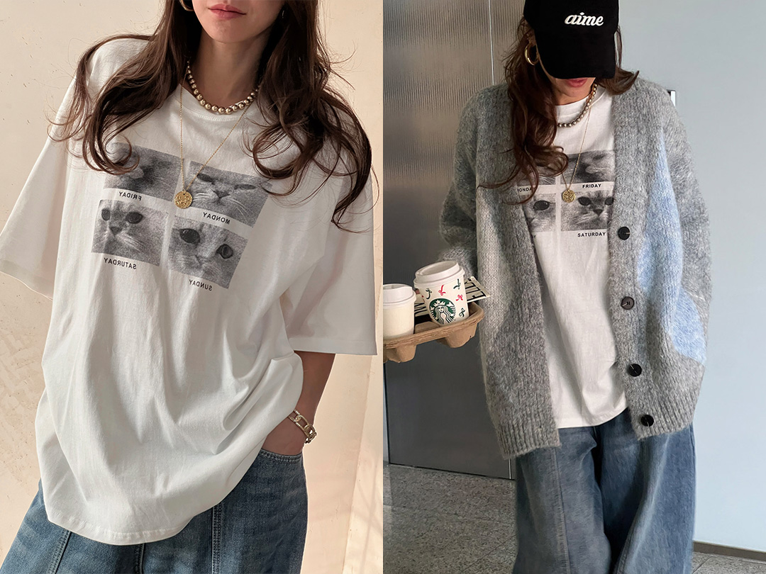 서코브 나염박시반팔티