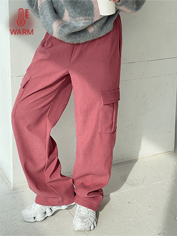 바델우 기모밴딩카고팬츠