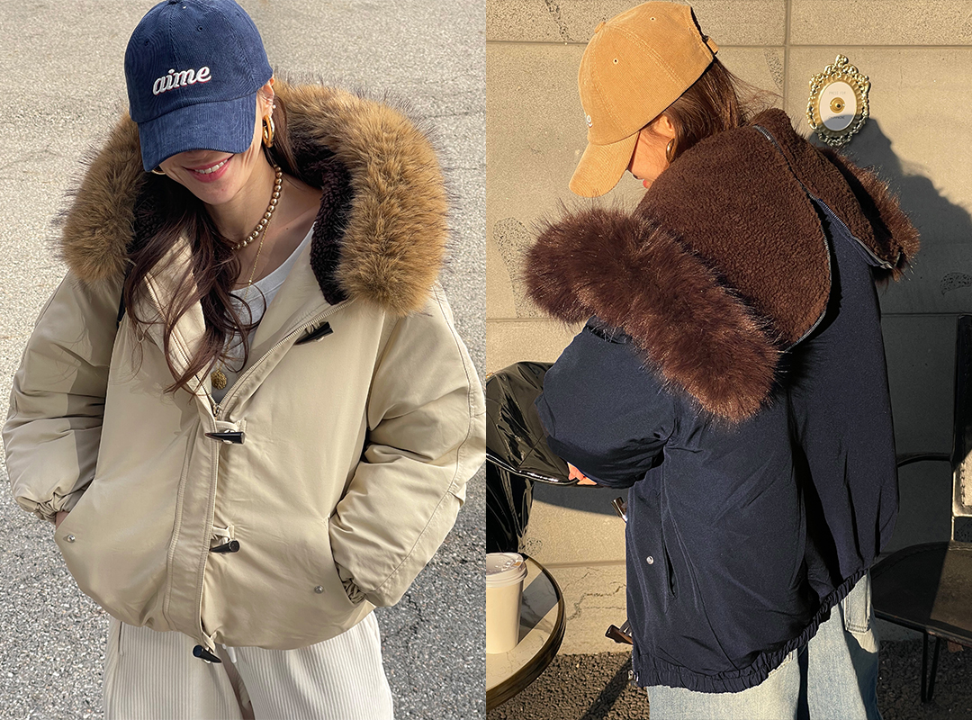 주브코 퍼후드패딩점퍼