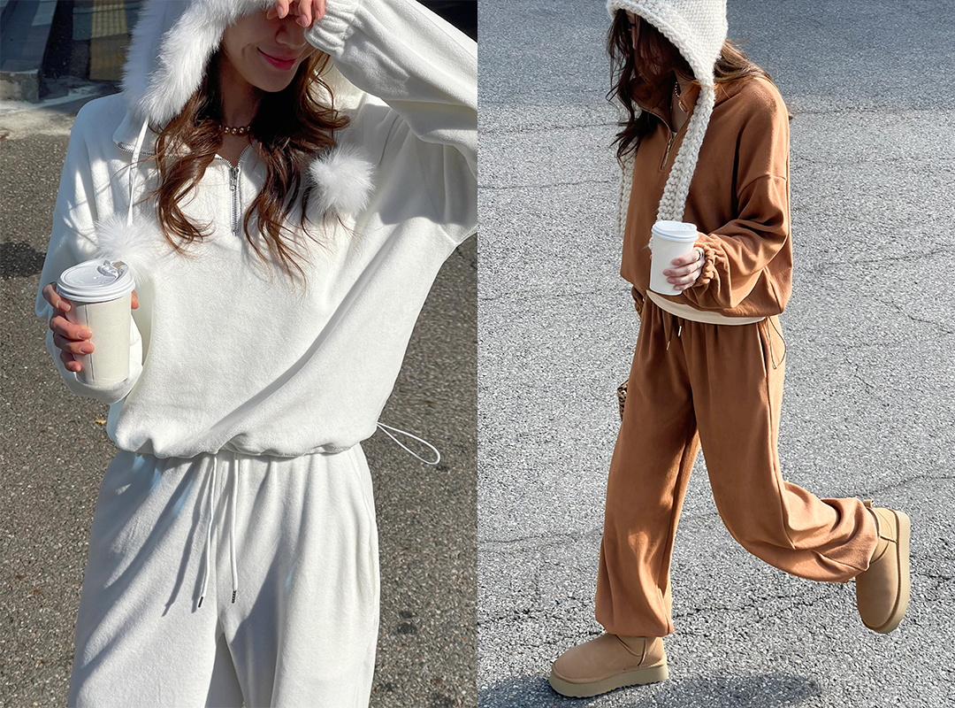 젠키브 반집업조거팬츠세트