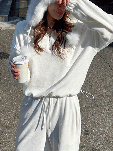 젠키브 반집업조거팬츠세트