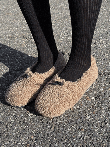 포스페 뽀글이플랫슈즈