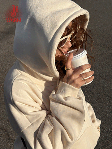 우이브 자수양기모후드티