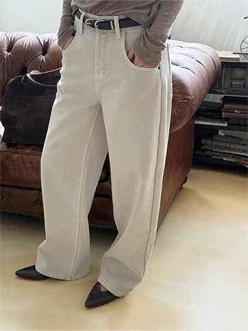 무나브 벨트융기모일자팬츠