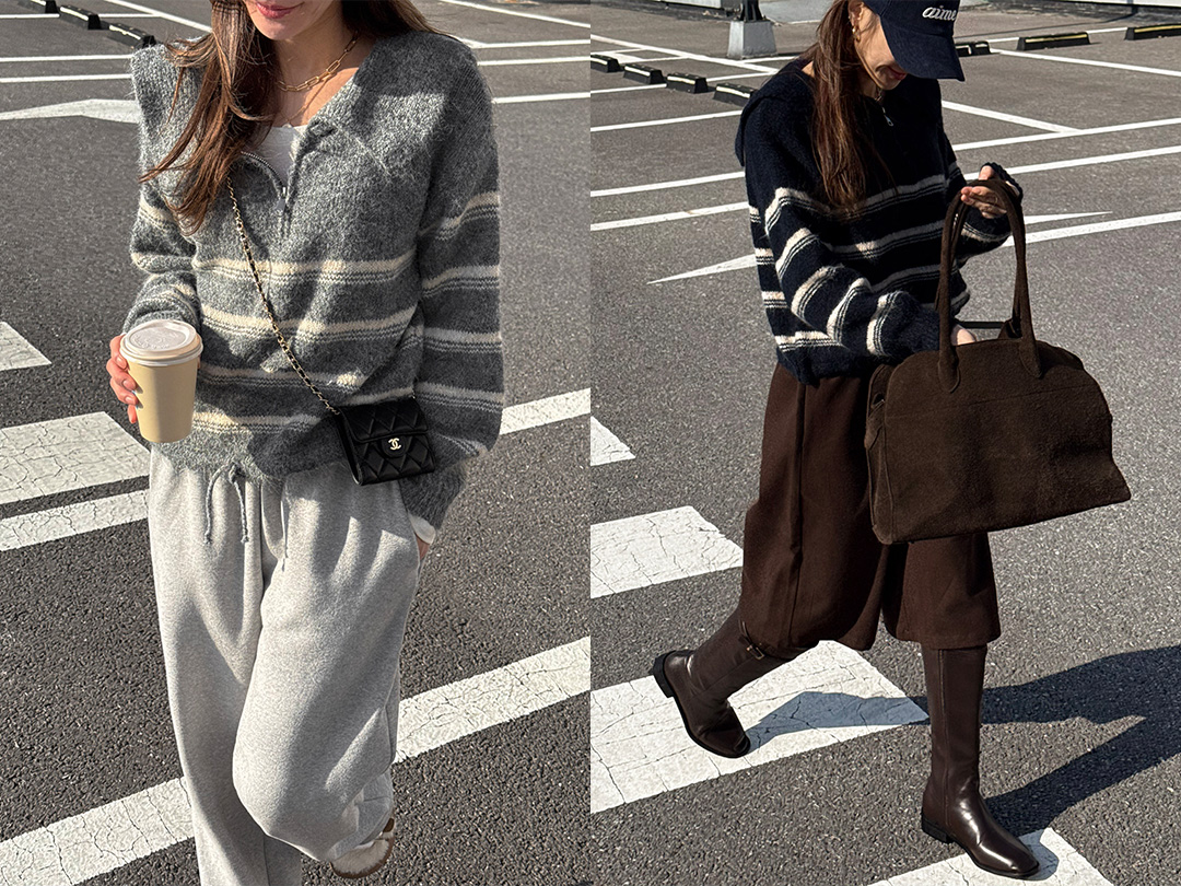 파둔브 세일러카라반집업니트