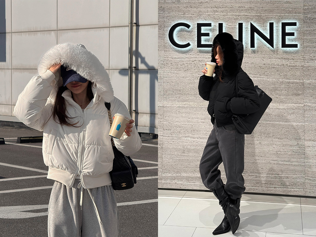 민스벨 후드퍼패딩점퍼