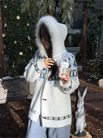 반크슈 노르딕퍼후드가디건