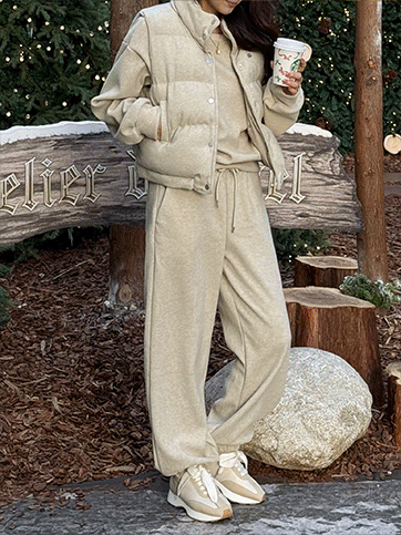 몬티카 기모트레이닝패딩베스트세트