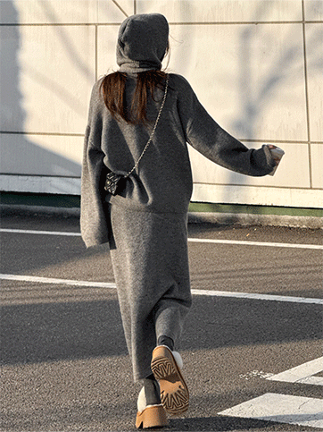 도하느 니트쓰리피스세트